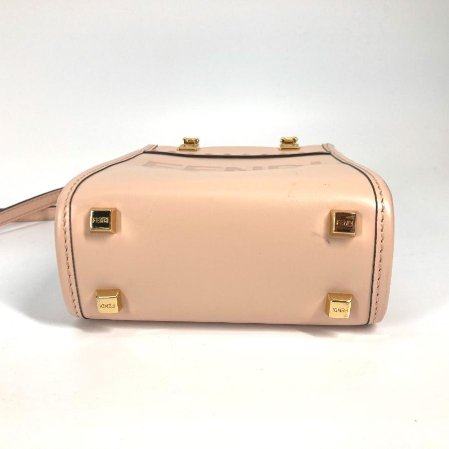 購入日本 美品 FENDI フェンディ 8BS051 サンシャインショッパースモール 2WAY ショルダーバッグ 斜め掛け カバン ハンドバッグ ベージュ系 レディース