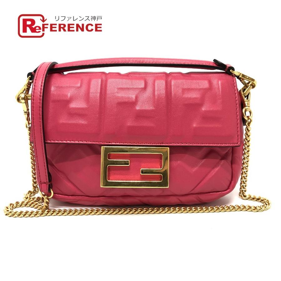 FENDI フェンディ 8BS017 バゲット スモール チェーン 2WAYバッグ FF  