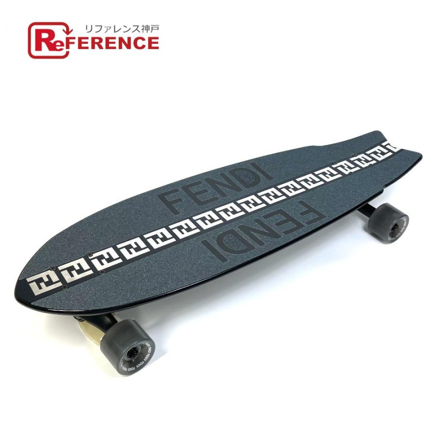 FENDI フェンディ 7AR892 ロゴ FF ロングボード スケートボード スケートボード ウッド ブラック レディース【中古】未使用 | FENDI