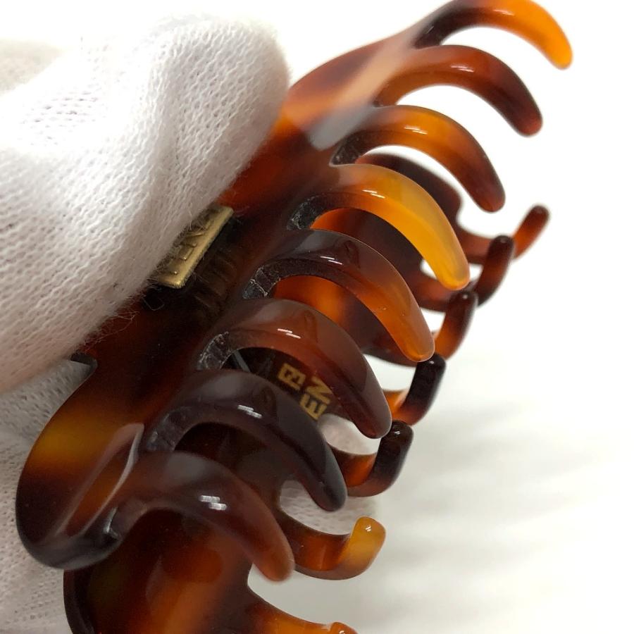 FENDI フェンディ ロゴ アクセサリー 髪留め ヘアアクセサリー べっ甲調  ブラウン レディース【中古】 | FENDI | 05