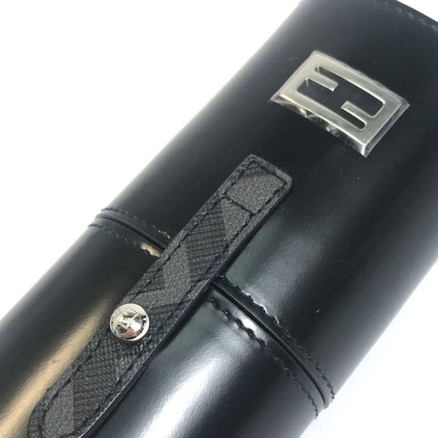 FENDI フェンディ 7AS032 FFロゴ ハサミ ピンセット 爪やすり 爪切り 雑貨 レザー ブラック ユニセックス【中古】未使用 未使用 | FENDI | 04