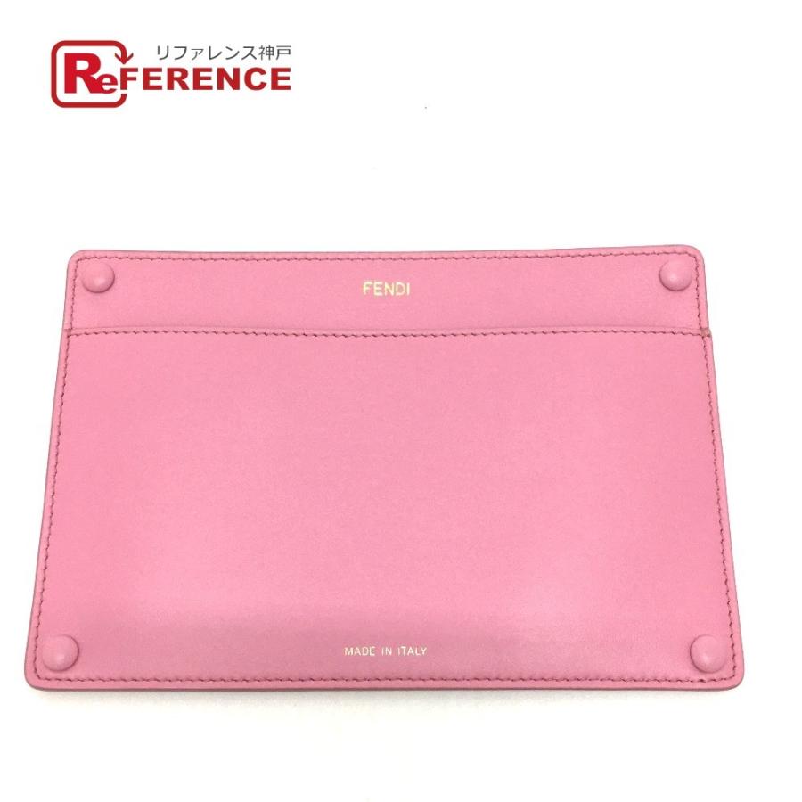 【美品】フェンディ アクセサリーポーチ レザー×キャンバス FF柄 ピンク系 未使用】フェンディ アクセサリーポーチ レザー×キャンバス FF柄
