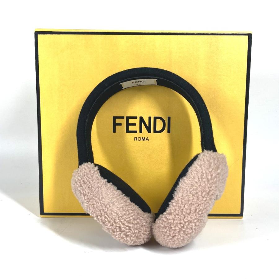 未使用 FENDI フェンディ ロゴ マフラー アクセサリー 耳あて イヤーウォーマー イヤーマフ ベージュ レディース【中古】 | FENDI | 01