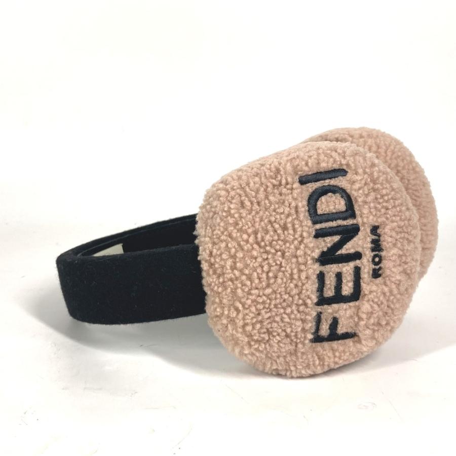 未使用 FENDI フェンディ ロゴ マフラー アクセサリー 耳あて イヤーウォーマー イヤーマフ ベージュ レディース【中古】 | FENDI | 05