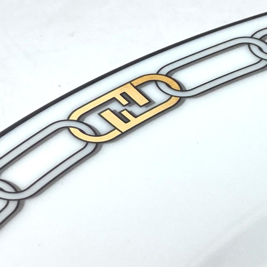 FENDI フェンディ 7AC045 ホワイト磁器 食器 インテリア 2枚セット