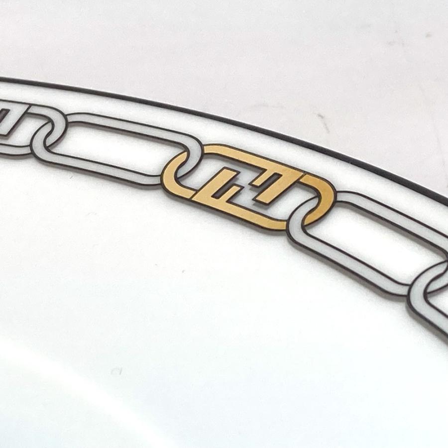 FENDI（フェンディ） 7AC045 ホワイト磁器 食器 インテリア 2枚セット