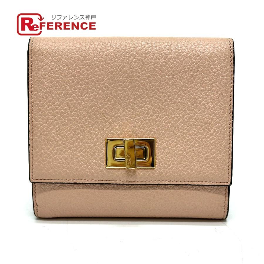 FENDI フェンディ 8M0438 ピーカブー ウォレット 2つ折り財布 ピンク レディース【中古】 | FENDI