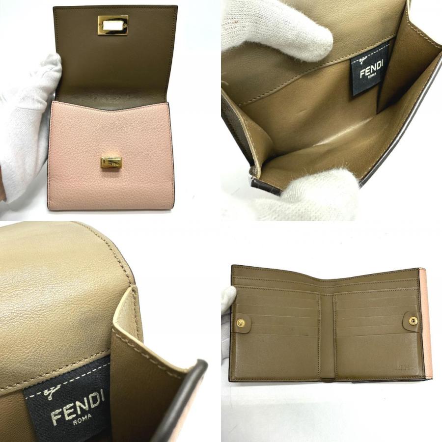 FENDI フェンディ 8M0438 ピーカブー ウォレット 2つ折り財布 ピンク レディース【中古】 | FENDI | 07