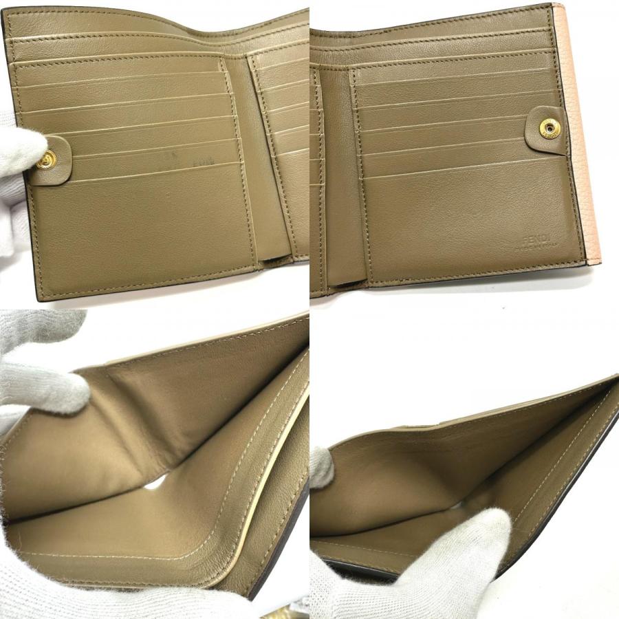 FENDI フェンディ 8M0438 ピーカブー ウォレット 2つ折り財布 ピンク レディース【中古】 | FENDI | 08