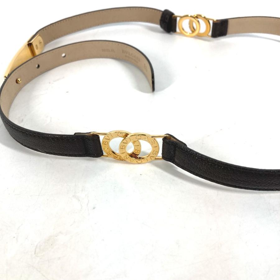 未使用 BVLGARI ブルガリ ロゴ ドッピオトンド 細ベルト ベルト ブラック レディース【中古】 | BVLGARI | 07