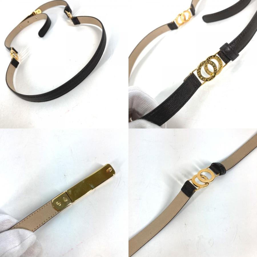 未使用 BVLGARI ブルガリ ロゴ ドッピオトンド 細ベルト ベルト ブラック レディース【中古】 | BVLGARI | 08