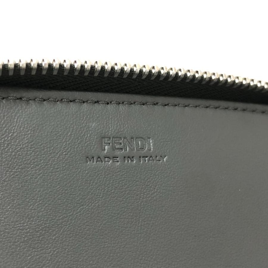FENDI フェンディ 7M0276 ズッカ柄トラベルウォレット 長財布 財布 ウォレット  長財布 グレー レディース【中古】 | FENDI | 08