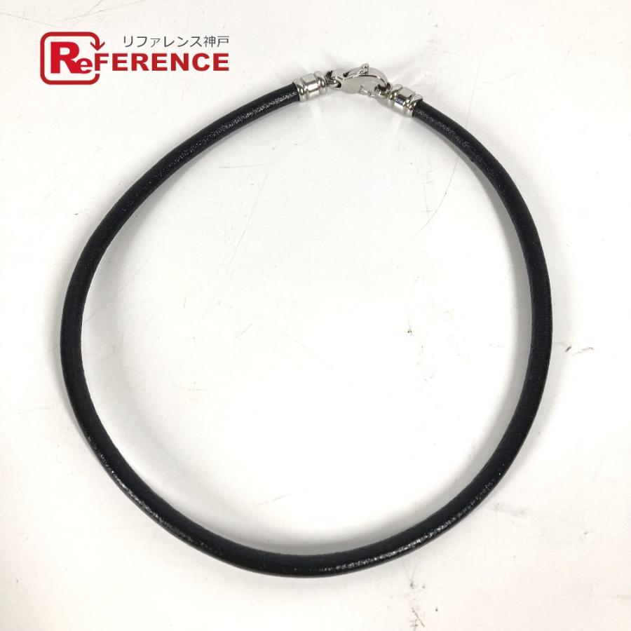 美品 BVLGARI ブルガリ ロゴ ネックレス アクセサリー チョーカー ブラック メンズ【中古】 | BVLGARI