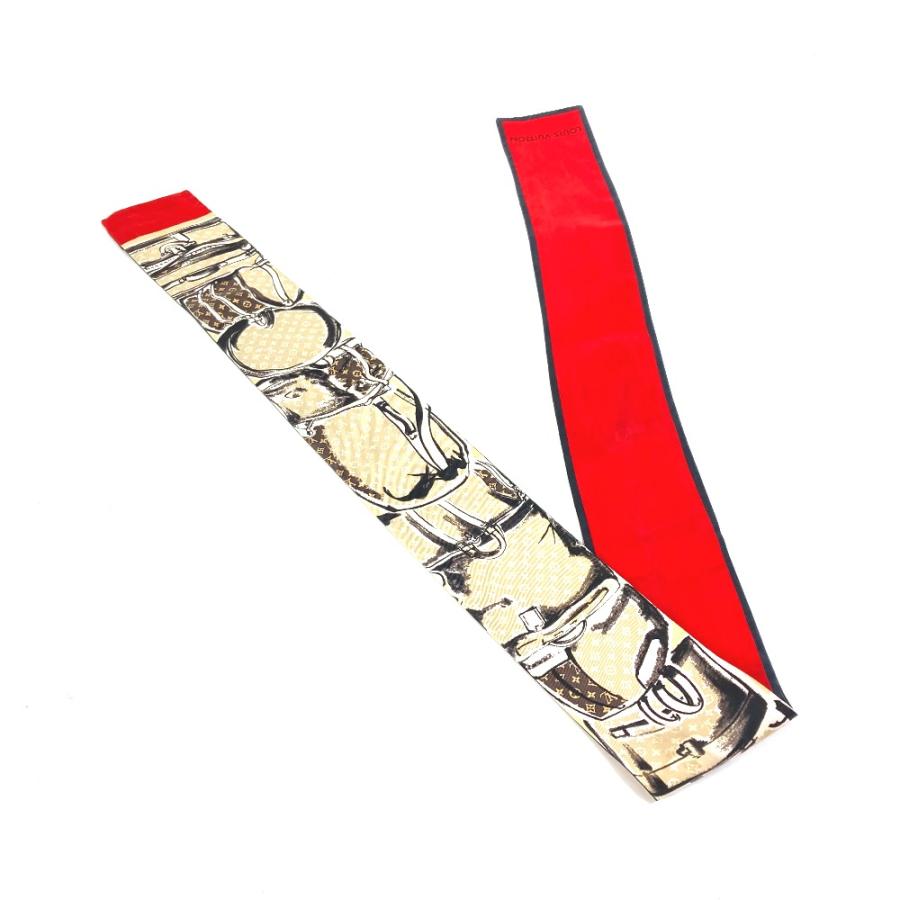 LOUIS VUITTON ルイヴィトン M73964 バンドー・トランク  バンドースカーフ スカーフ シルク ベージュ レディース【中古】 | LOUIS VUITTON | 01