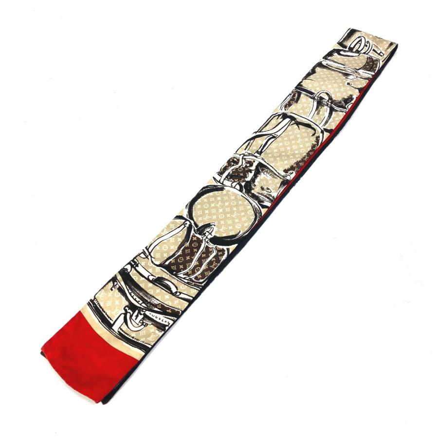 LOUIS VUITTON ルイヴィトン M73964 バンドー・トランク  バンドースカーフ スカーフ シルク ベージュ レディース【中古】 | LOUIS VUITTON | 03