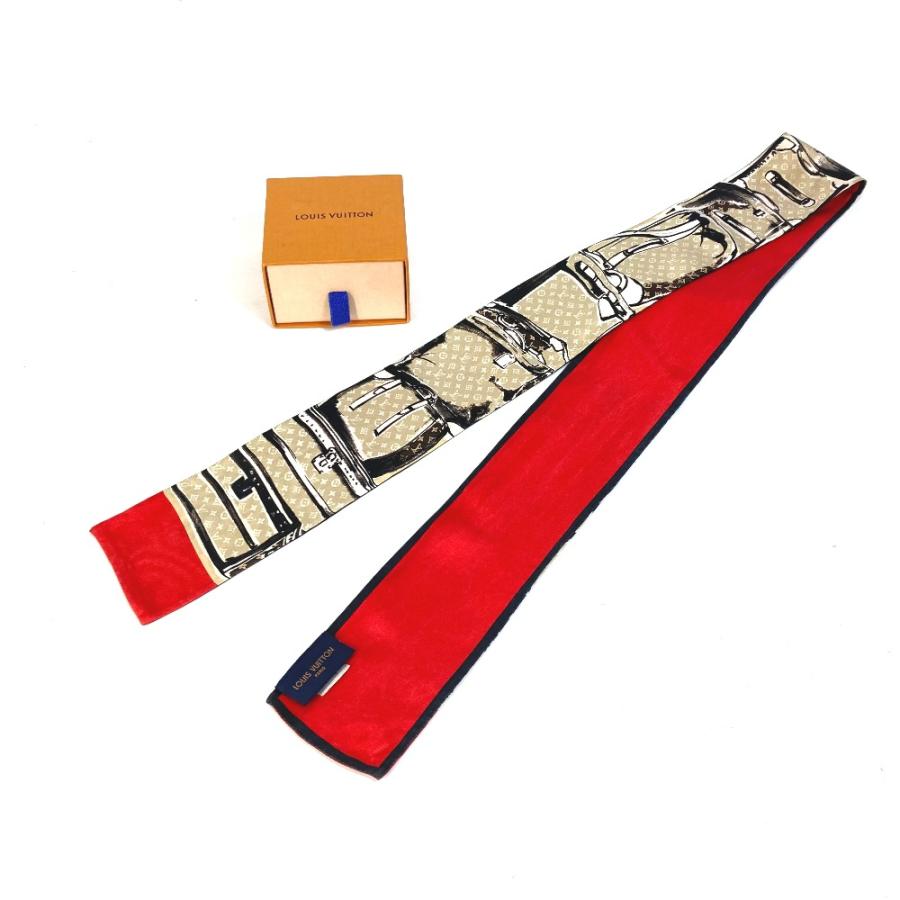 LOUIS VUITTON ルイヴィトン M73964 バンドー・トランク  バンドースカーフ スカーフ シルク ベージュ レディース【中古】 | LOUIS VUITTON | 08