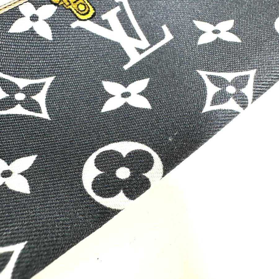 LOUIS VUITTON ルイヴィトン M76442 リボン バンドーBB・ レッツゴー トランクモチーフ ツイリー モノグラム スカーフ ブラック レディース【中古】 | LOUIS VUITTON | 06