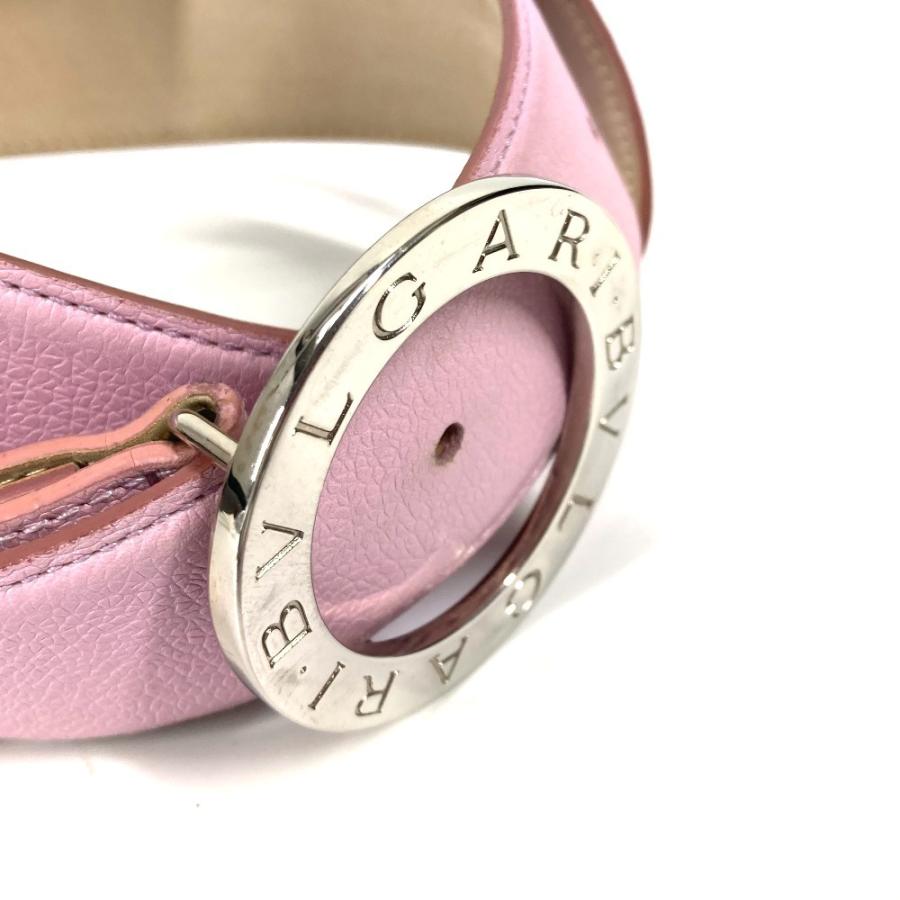 BVLGARI ブルガリ ブルガリブルガリ ロゴ アクセサリー バックルベルト ベルト ピンク レディース【中古】 | BVLGARI | 04