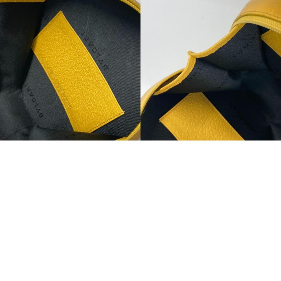 BVLGARI ブルガリ ビーゼロワン B-ZERO1 ラウンド ポシェット カバン 丸型 ショルダーバッグ イエロー レディース【中古】 | BVLGARI | 09