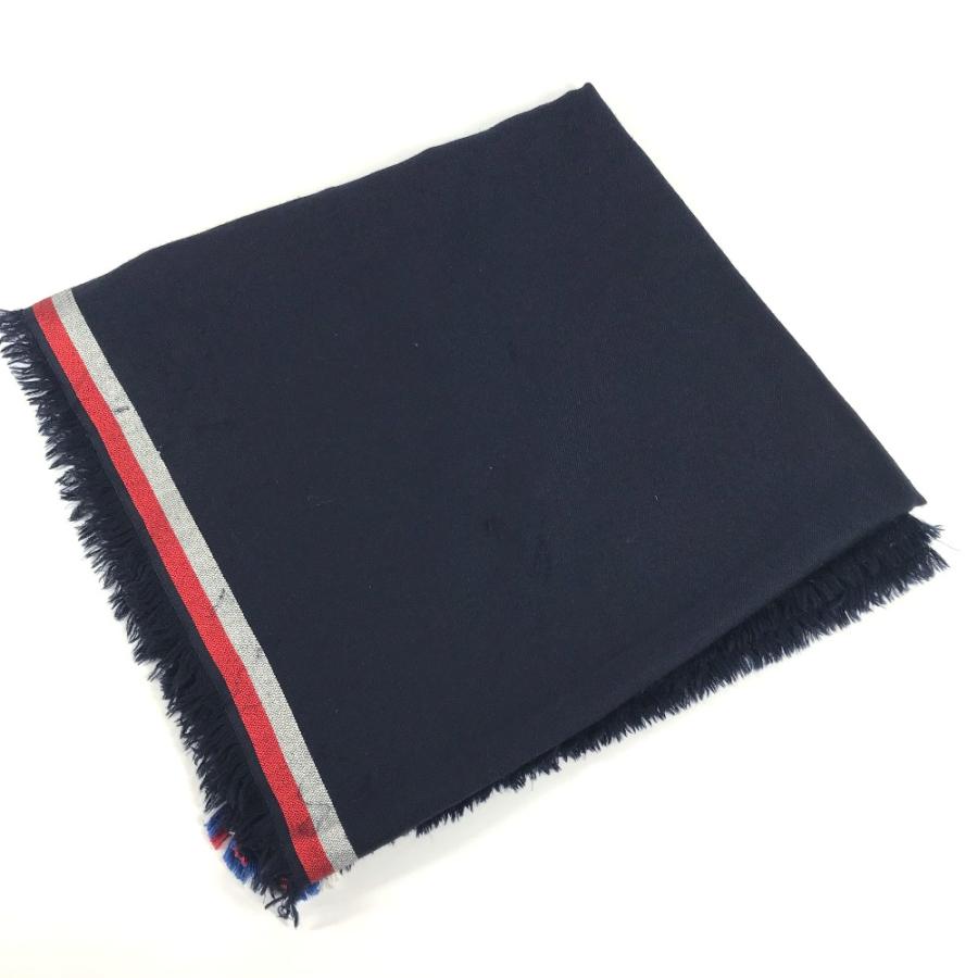 LOUIS VUITTON ルイヴィトン MP1702 LVロゴ 大判 フリンジ ショール マフラー ストール ネイビー レディース【中古】 | LOUIS VUITTON | 03