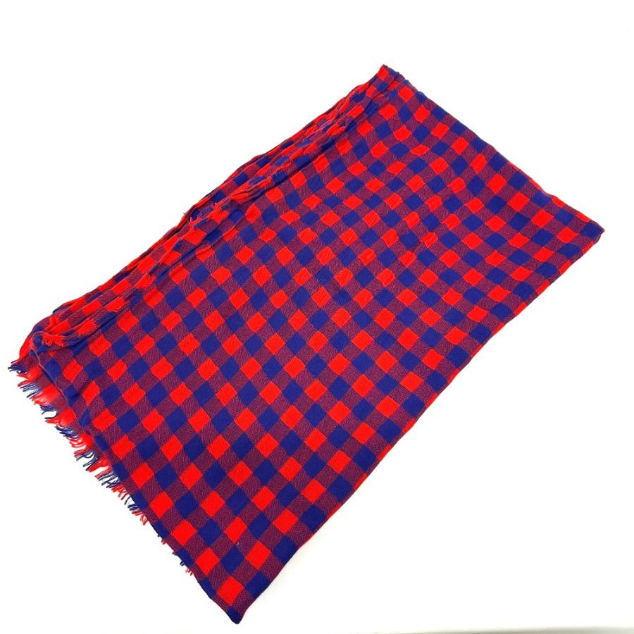 LOUIS VUITTON ルイ・ヴィトン MP0894 チェック エトール・マサイ ストール レッド メンズ レディース | LOUIS VUITTON | 01