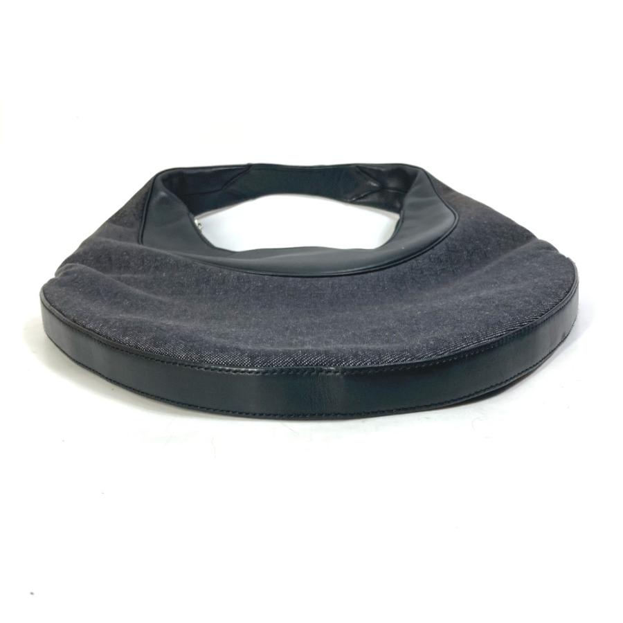 BVLGARI ブルガリ 肩掛け デニム ロゴマニア アスコット カバン ショルダーバッグ キャンバス/レザー ブラック レディース【中古】美品 | BVLGARI | 04