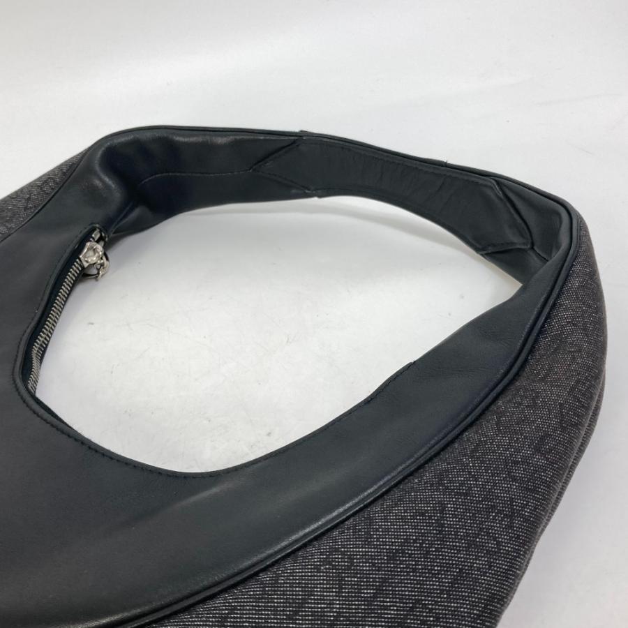 BVLGARI ブルガリ 肩掛け デニム ロゴマニア アスコット カバン ショルダーバッグ キャンバス/レザー ブラック レディース【中古】美品 | BVLGARI | 06