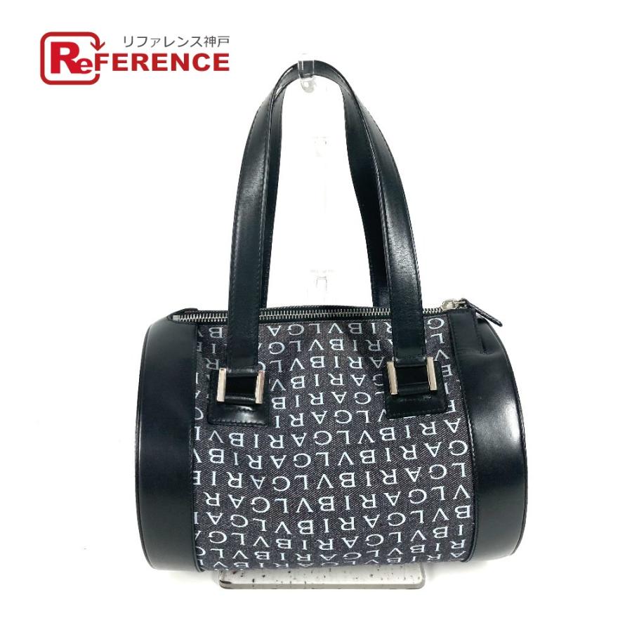 BVLGARI ブルガリ ロゴマニア ドラム 筒型 カバン 肩掛け ショルダーバッグ ビーゼロワン B-ZERO1 ハンドバッグ ブラック【中古】 | BVLGARI