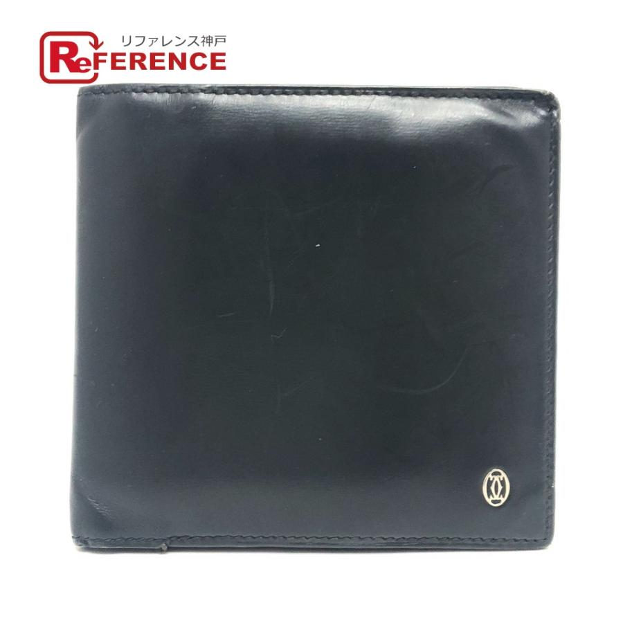 CARTIER カルティエ ロゴ 折り財布 財布 二つ折り財布 2つ折り財布 ブラック メンズ【中古】 | Cartier