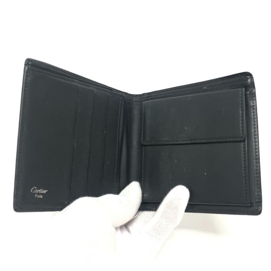 CARTIER カルティエ ロゴ 折り財布 財布 二つ折り財布 2つ折り財布 ブラック メンズ【中古】 | Cartier | 07