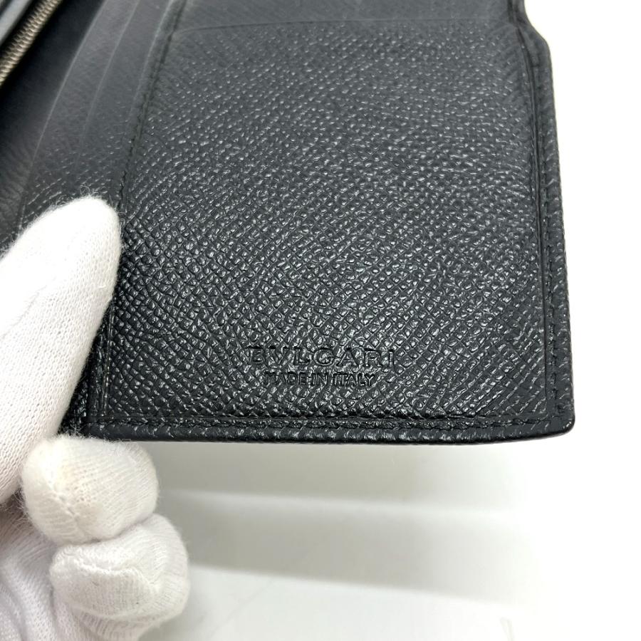 BVLGARI ブルガリ 33745 ブルガリブルガリ ロゴクリップ 2つ折り財布 財布 ウォレット 長財布 ブラック レディース【中古】 | BVLGARI | 06