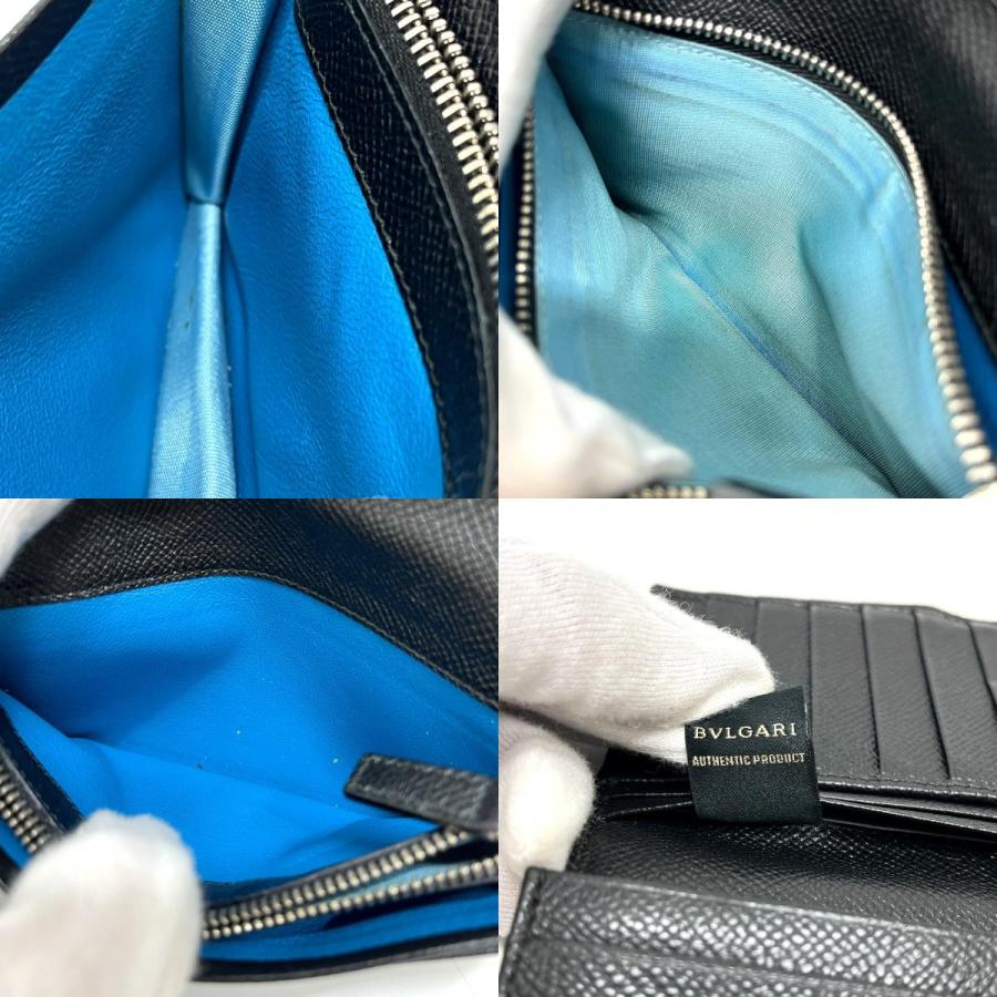 BVLGARI ブルガリ 33745 ブルガリブルガリ ロゴクリップ 2つ折り財布 財布 ウォレット 長財布 ブラック レディース【中古】 | BVLGARI | 08