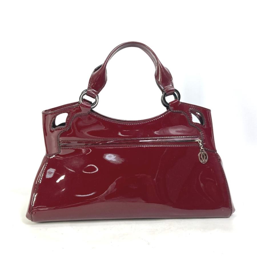 CARTIER カルティエ マルチェロ ドゥ カルティエ トートバッグ ハンドバッグ エナメル レッド レディース【中古】 | Cartier | 01