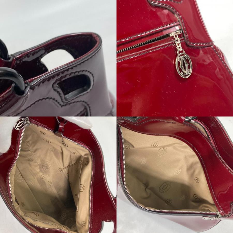 CARTIER カルティエ マルチェロ ドゥ カルティエ トートバッグ ハンドバッグ エナメル レッド レディース【中古】 | Cartier | 08