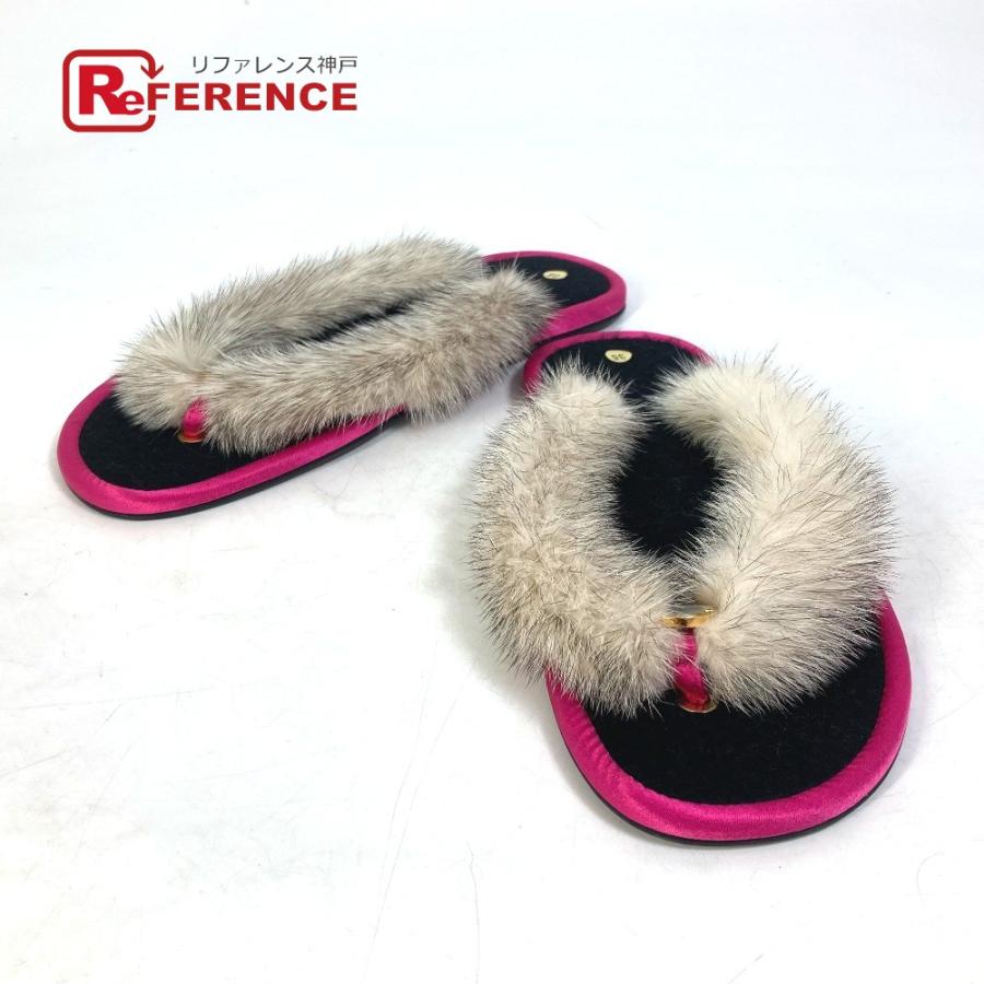 BVLGARI ブルガリ ブルガリブルガリ 靴 フラット サンダル ファー  