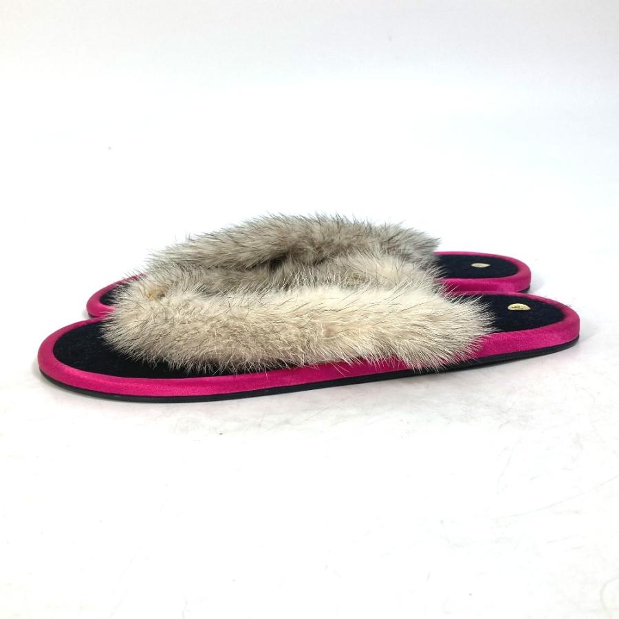 BVLGARI ブルガリ ブルガリブルガリ 靴 フラット サンダル ファー  