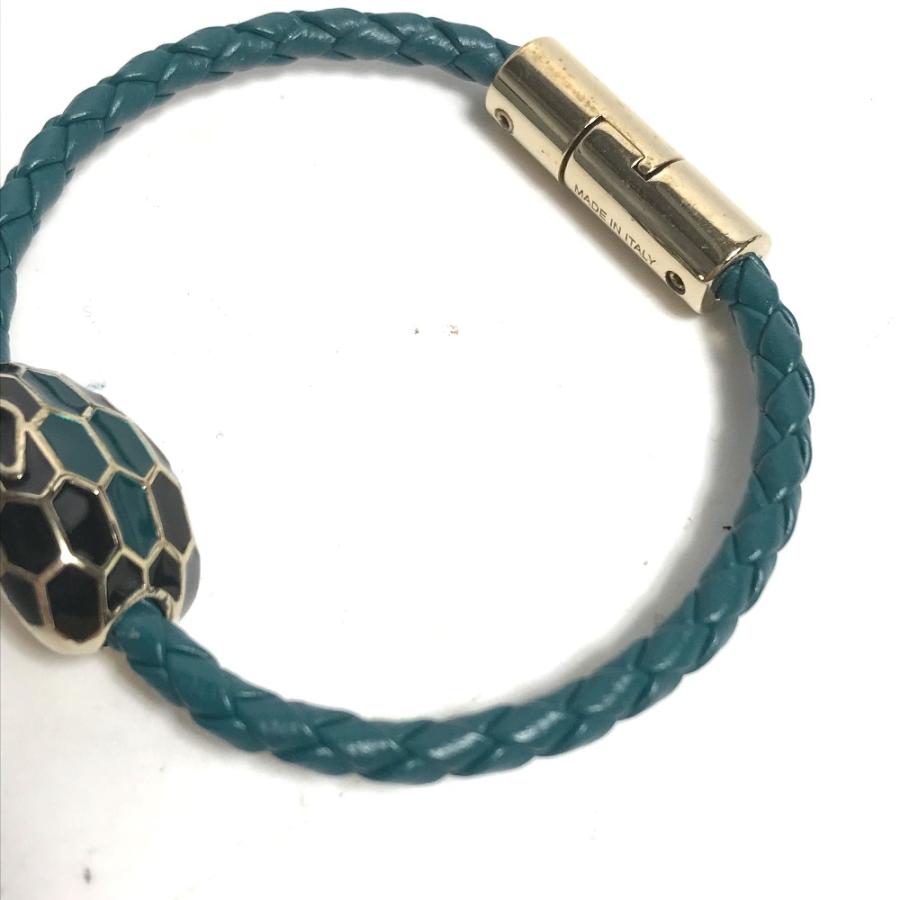 BVLGARI ブルガリ セルペンティ アクセサリー 革ブレス ブレスレット グリーン レディース【中古】 | BVLGARI | 04