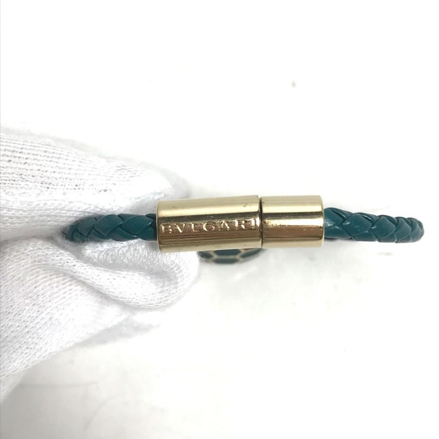 BVLGARI ブルガリ セルペンティ アクセサリー 革ブレス ブレスレット グリーン レディース【中古】 | BVLGARI | 06