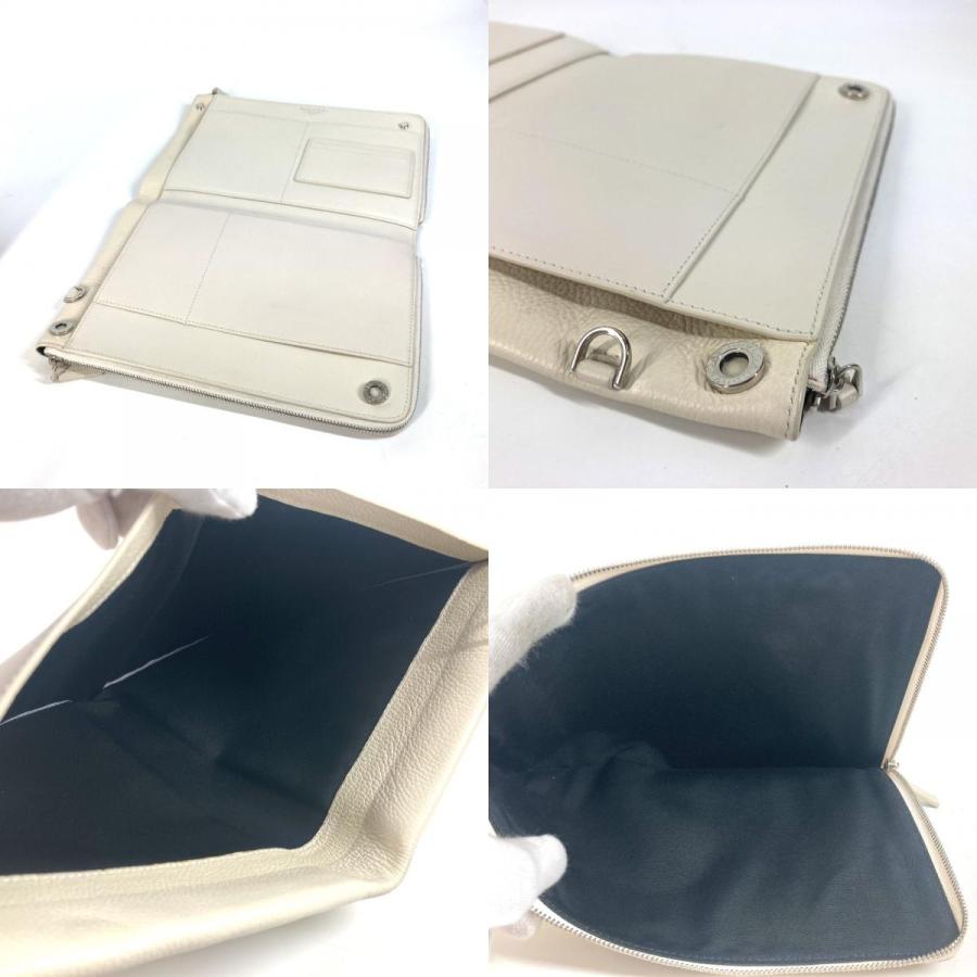 BVLGARI ブルガリ ロゴ Wファスナー ポーチ カバン セカンドバッグ フラグメント fragment  クラッチバッグ ホワイト メンズ【中古】 | BVLGARI | 08