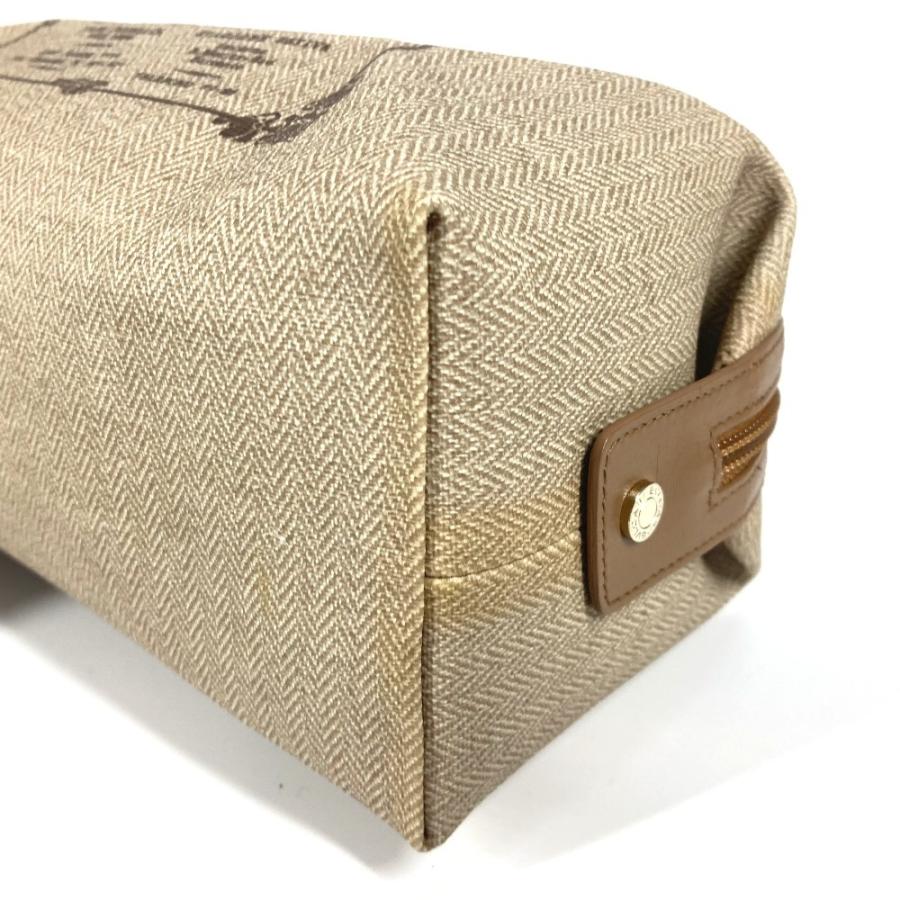 BVLGARI ブルガリ S.Bulgari ロゴ ポーチ セカンドバッグ ベージュ ユニセックス【中古】 | BVLGARI | 05