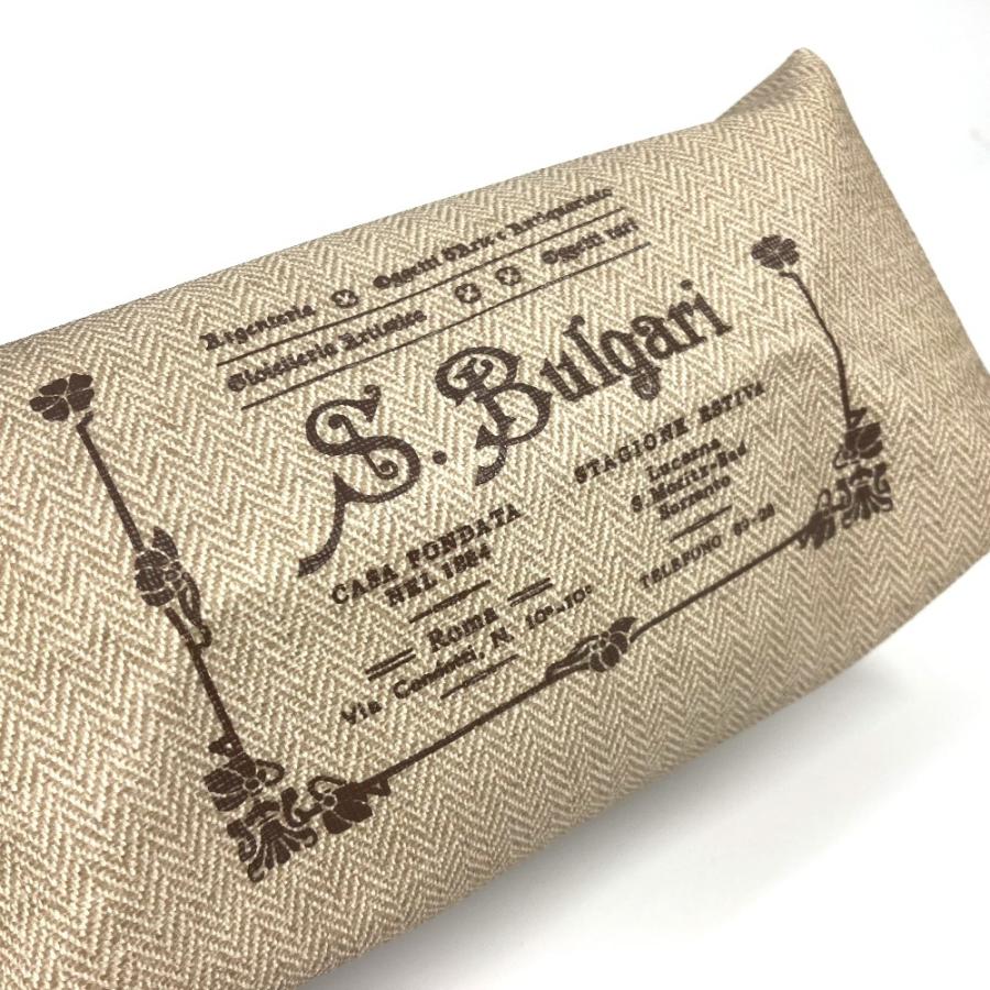 BVLGARI ブルガリ S.Bulgari ロゴ ポーチ セカンドバッグ ベージュ ユニセックス【中古】 | BVLGARI | 07