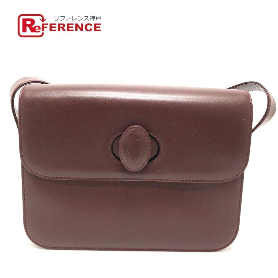 CARTIER カルティエ 斜め掛け マストライン カバン ショルダーバッグ レザー ワインレッド レディース【中古】 | Cartier