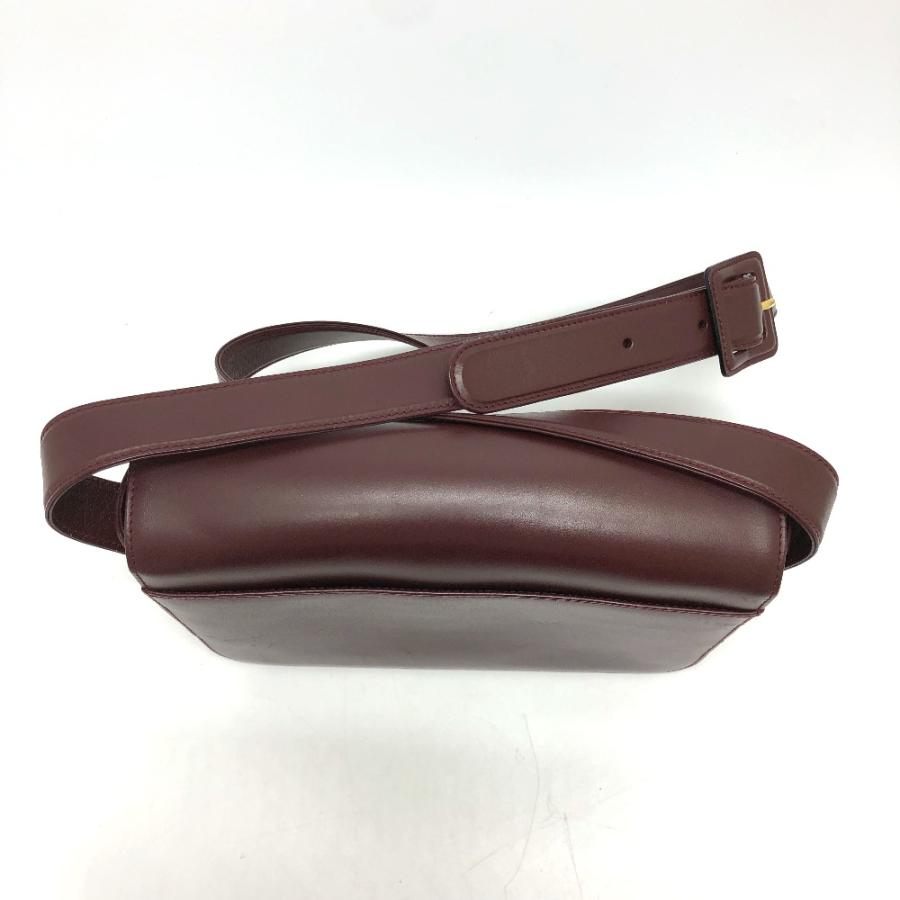 CARTIER カルティエ 斜め掛け マストライン カバン ショルダーバッグ レザー ワインレッド レディース【中古】 | Cartier | 02