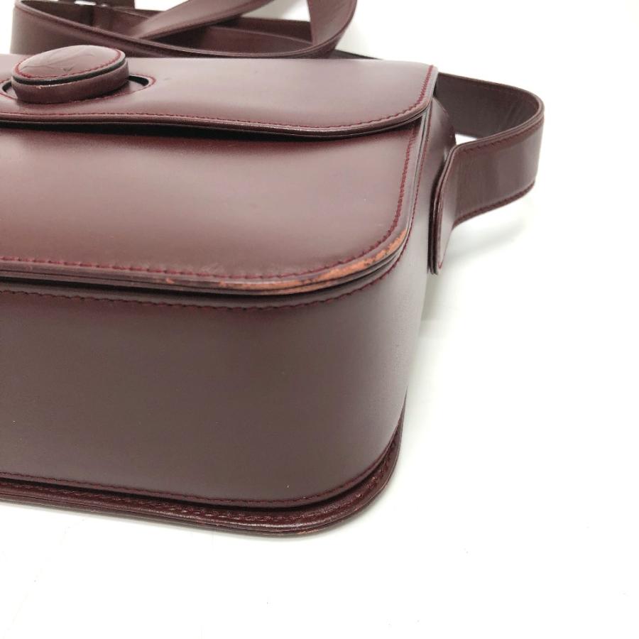 CARTIER カルティエ 斜め掛け マストライン カバン ショルダーバッグ レザー ワインレッド レディース【中古】 | Cartier | 04
