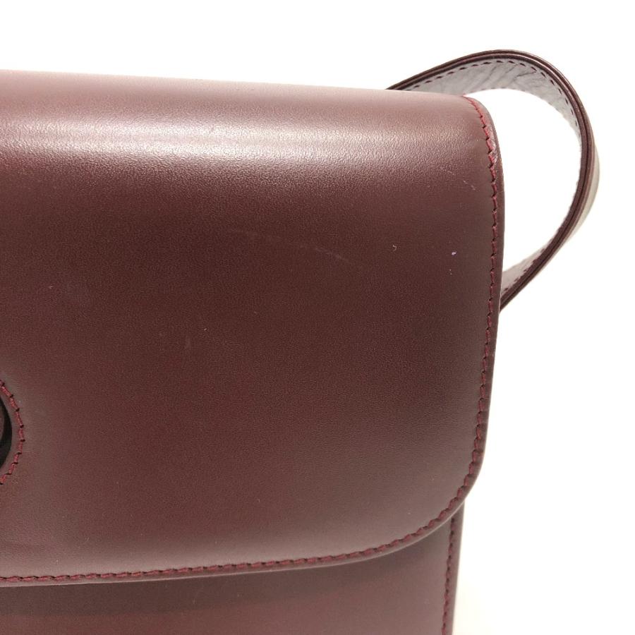 CARTIER カルティエ 斜め掛け マストライン カバン ショルダーバッグ レザー ワインレッド レディース【中古】 | Cartier | 06