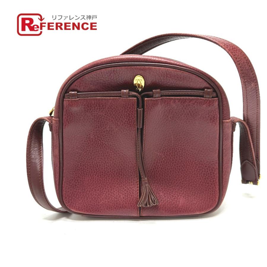CARTIER カルティエ マストライン カバン ショルダーバッグ レザー ワインレッド レディース【中古】 | Cartier