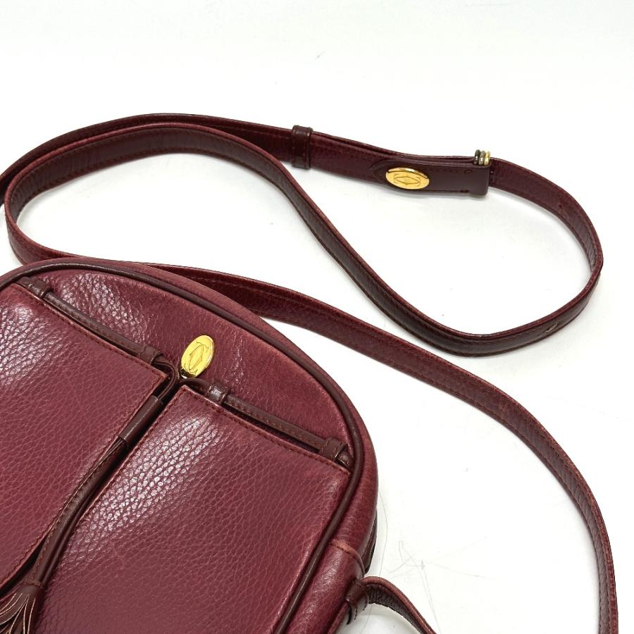 CARTIER カルティエ マストライン カバン ショルダーバッグ レザー ワインレッド レディース【中古】 | Cartier | 05