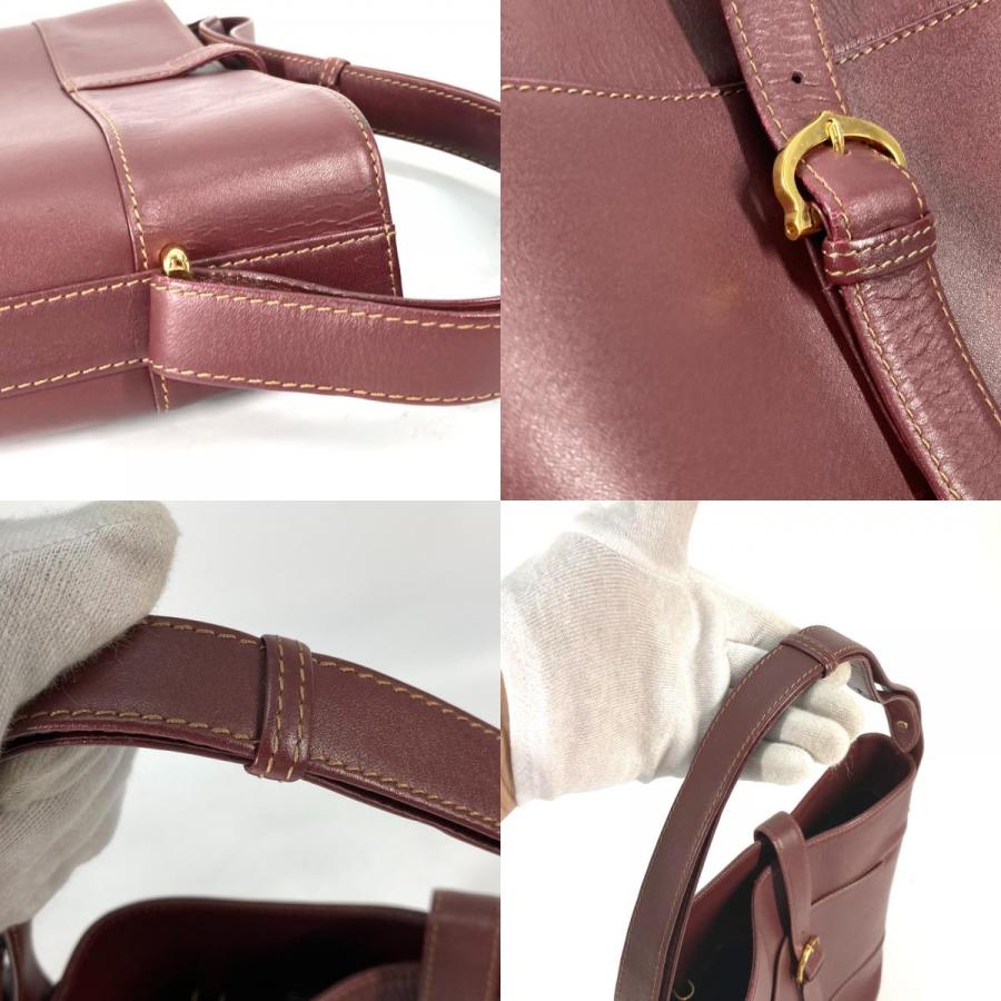 CARTIER カルティエ マストライン バケツ型 カバン 肩掛け ショルダーバッグ ワインレッド レディース【中古】 | Cartier | 08