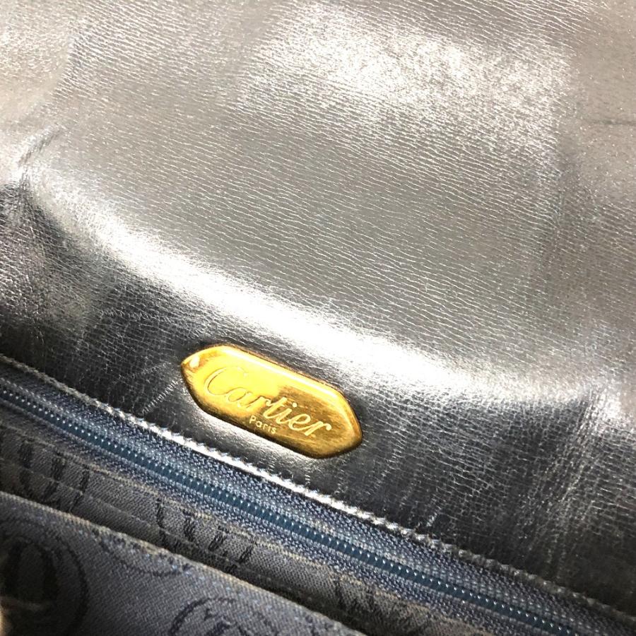 Cartier カルティエ 斜め掛け フラップ サファイアライン ショルダーバッグ レザー レディース ダークネイビー | Cartier | 04