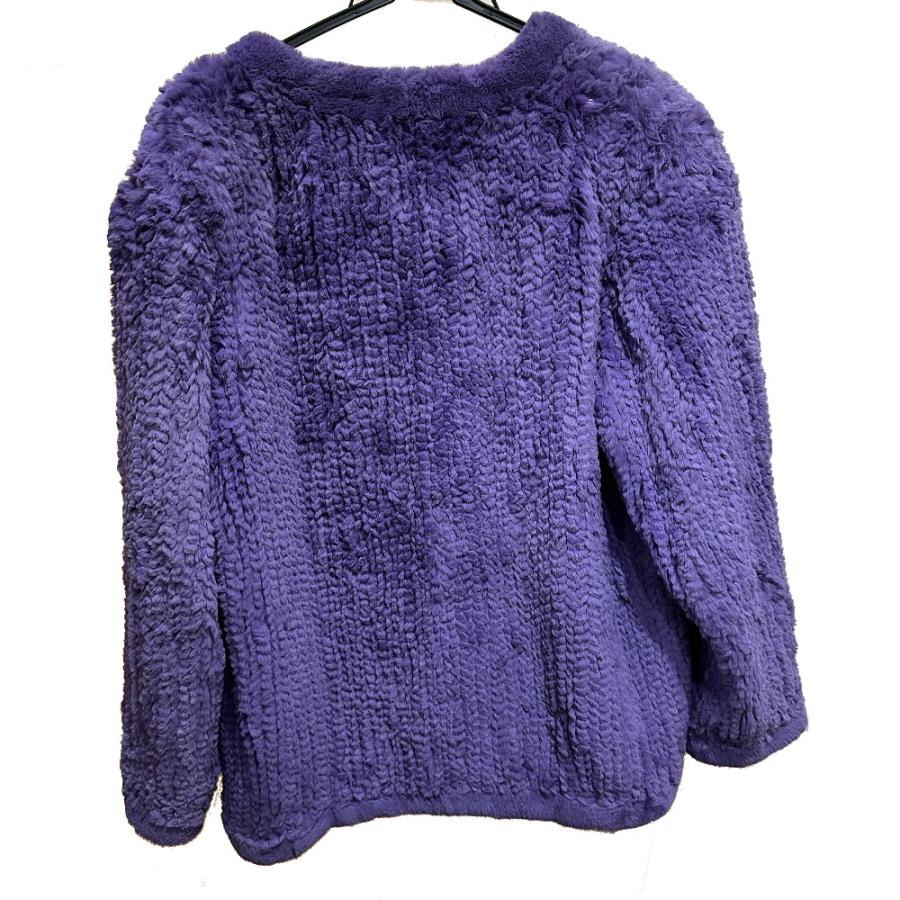 BIEN FORET ダークパープル ファーコート 毛皮 BIEN FORET ビアンフォレ 編み込み アパレル アウター ファーコート